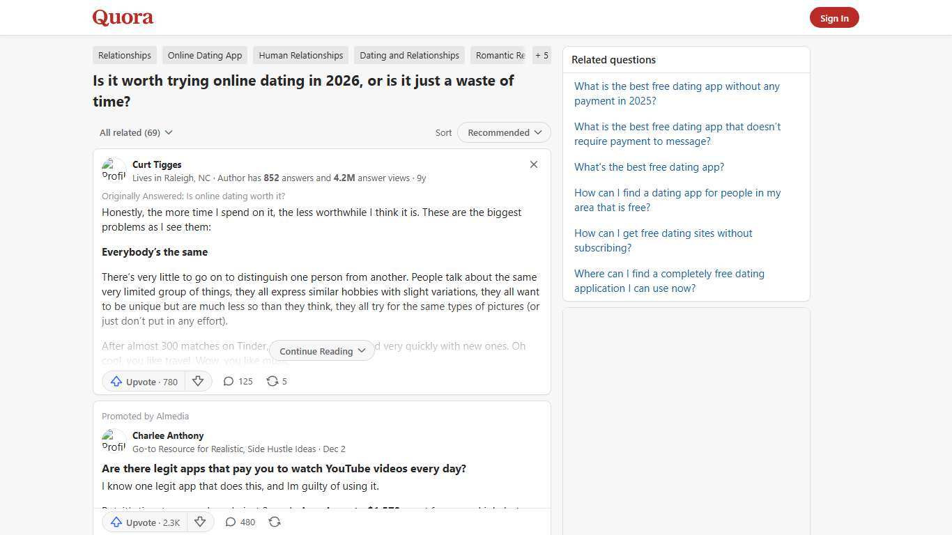 Is it worth trying online dating in 2026, or is it just a waste of time? - Quora